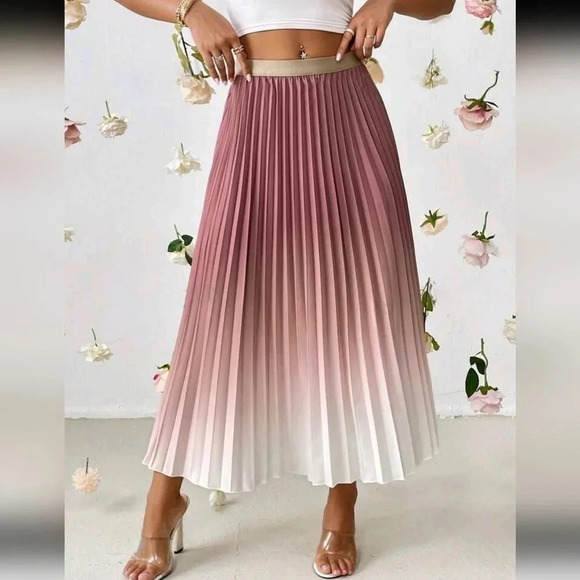 Ombre Pleated Skirt - Picture 1 of 4